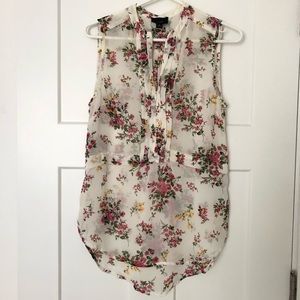 Lumiere Women’s Sleeveless Floral Top Size Small
